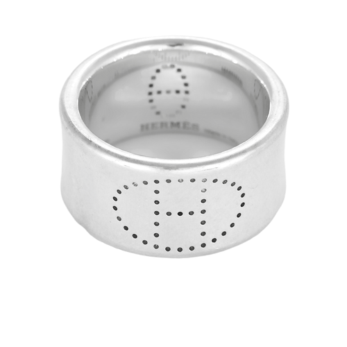 Bague 53 Hermès - Ellipse Ruban - Bague en argent 58 Facettes DV22972-54-53-2
