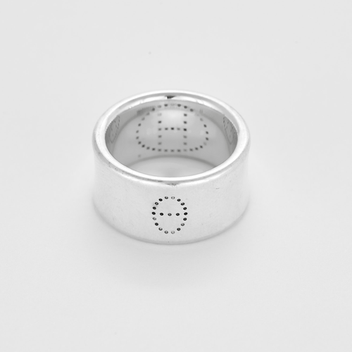 Bague 53 Hermès - Ellipse Ruban - Bague en argent 58 Facettes DV22972-54-53-2