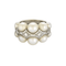 Bague 46 Bague en or gris, perles de cultures blanches et diamants 58 Facettes DV22972-44-46-2