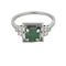 Bague 53 Bague en platine, émeraude et diamants 58 Facettes DV22972-46-53-2