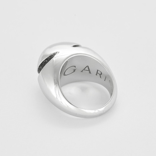 Bague 53 BULGARI - Dôme - Bague en or gris et diamants 58 Facettes DV22972-28-53-2