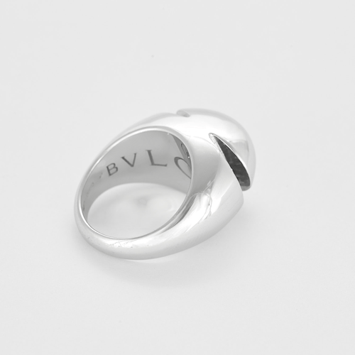 Bague 53 BULGARI - Dôme - Bague en or gris et diamants 58 Facettes DV22972-28-53-2