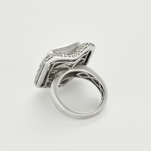 Bague 49 Bague en or gris, prasiolite et diamants 58 Facettes DV22972-51-49-2