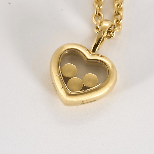 Collier Chopard - Happy Diamonds Icons - Collier en or jaune trois diamants 58 Facettes DV0736-2