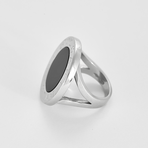 Bague 51,5 BULGARI - "Bulgari Bulgari" grand modèle - Bague en or blanc et onyx 58 Facettes DV22972-29-515-5