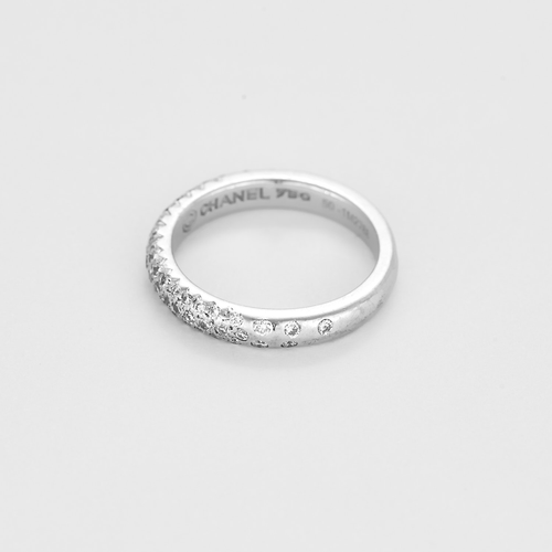 Bague 50 CHANEL - Alliance or blanc  et diamants 2.65 carats 58 Facettes DV0343-37