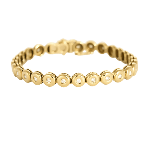 Bracelet Bracelet en or jaune et diamants 58 Facettes DV23684-1