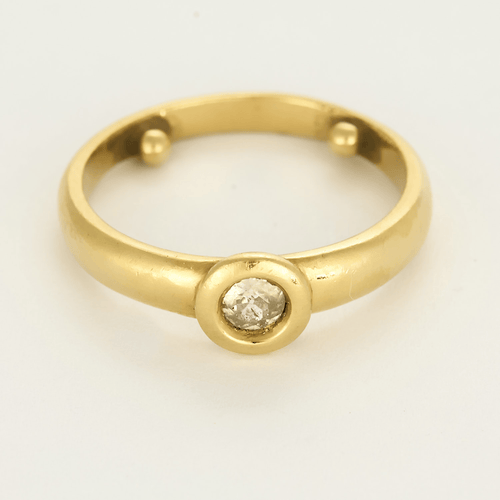 Bague 51.5 Bague Solitaire en or jaune et diamant 58 Facettes DV23684-9