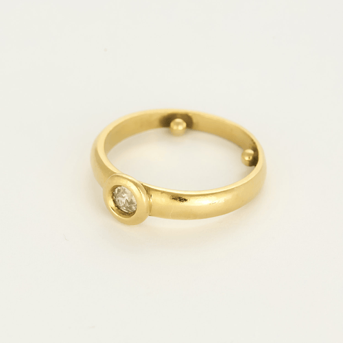 Bague 51.5 Bague Solitaire en or jaune et diamant 58 Facettes DV23684-9