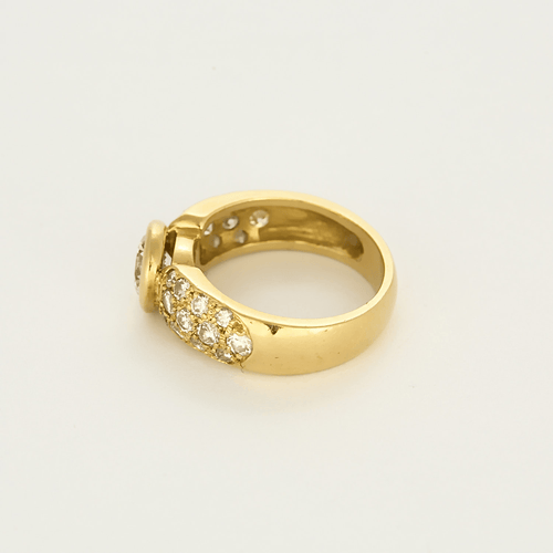 Bague 59 Bague en or jaune et diamants 58 Facettes DV23684-2