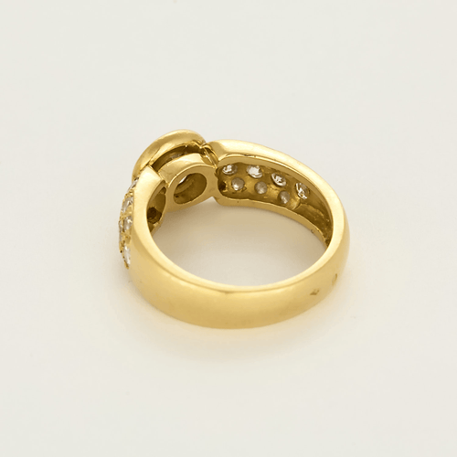 Bague 59 Bague en or jaune et diamants 58 Facettes DV23684-2