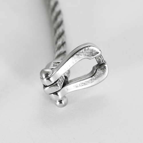 Bracelet FRED - Force 10 - Bracelet triple tours en or blanc et diamants 58 Facettes DV26782-1