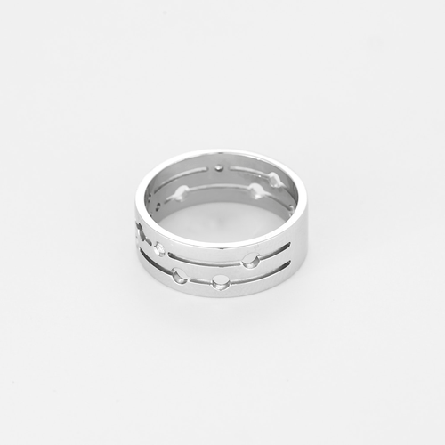 Bague 52 DINH VAN - PULSE- Bague en or blanc et diamants 58 Facettes DV23227-1-52-1
