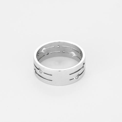 Bague 52 DINH VAN - PULSE- Bague en or blanc et diamants 58 Facettes DV23227-1-52-1