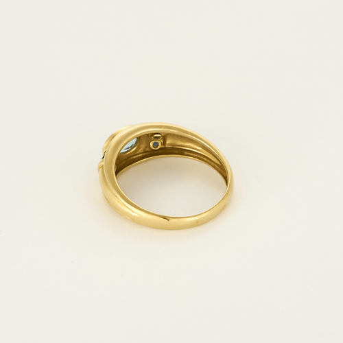 Bague 53 Bague jonc or jaune, topaze et saphirs 58 Facettes DV5390-17