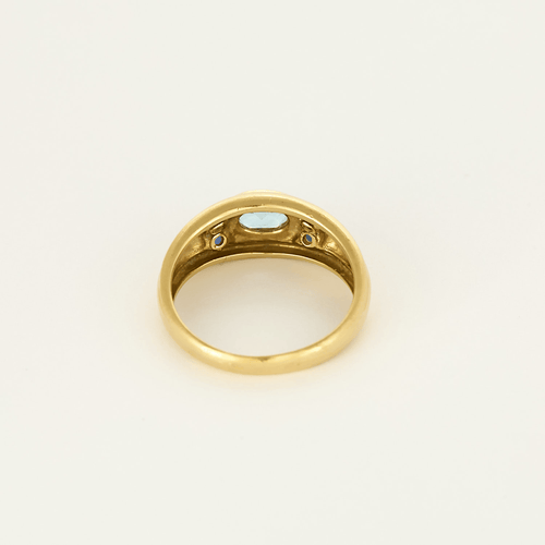 Bague 53 Bague jonc or jaune, topaze et saphirs 58 Facettes DV5390-17