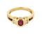 Bague 53 Bague en or jaune, rubis et diamants 58 Facettes DV5390-19