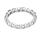 Bague 57 Alliance américaine en or gris et diamants 58 Facettes DV0315-14-57-3
