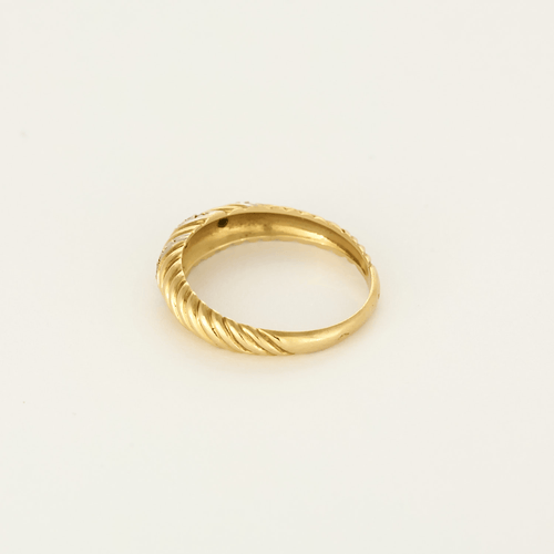Bague 52 Bague jonc or jaune diamants 58 Facettes DV5390-18-52-1