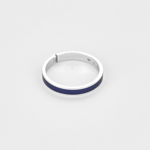 Bague 52 CHAUMET - Liens évidence - Bague en or blanc, émail bleu marine et diamants 58 Facettes DV27363-3-52-1