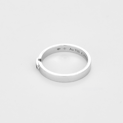 Bague 52 CHAUMET - Liens évidence - Bague en or blanc et émail bleu marine 58 Facettes DV27363-2-52-1