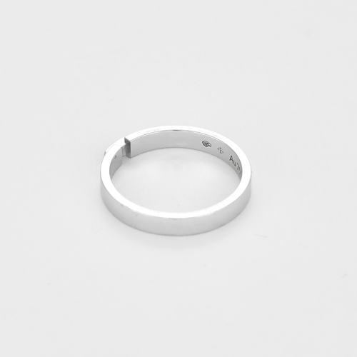 Bague 52 CHAUMET - Liens évidence - Bague en or blanc et émail bleu marine 58 Facettes DV27363-2-52-1