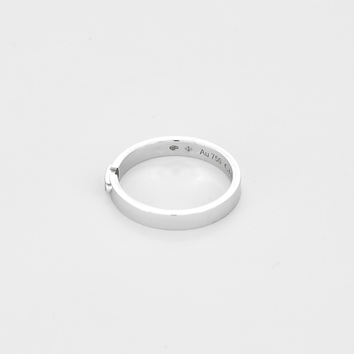 Bague 52 CHAUMET - Liens évidence - Bague en or blanc et émail bleu marine 58 Facettes DV27363-1-52-1