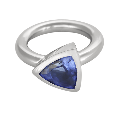 Bague 47,5 Bague en or blanc et Tanzanite 58 Facettes DV15938-9-475-5