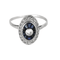 Bague 57 Bague en platine et or gris, diamants, saphirs de synthèse 58 Facettes DV22019-2