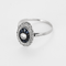 Bague 57 Bague en platine et or gris, diamants, saphirs de synthèse 58 Facettes DV22019-2