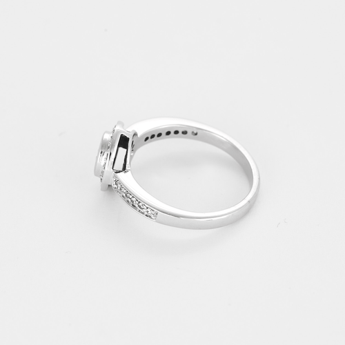 Bague 51 Bague en or blanc et diamants 58 Facettes DV25730-1