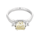 55 Bague en or blanc, diamants jaune et diamants 58 Facettes DV0798-3-DV0882-1