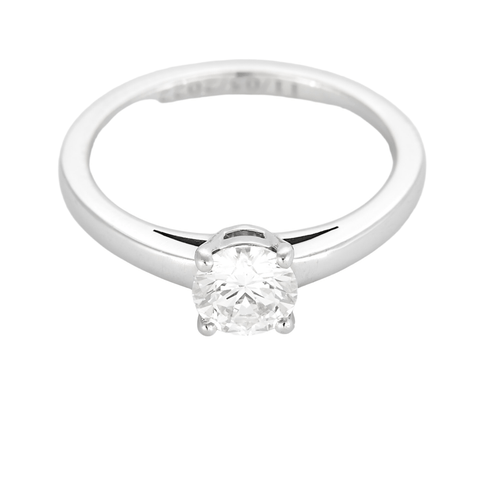 Bague 52,5 BULGARI - Bague Solitaire en platine et diamant 58 Facettes DV27071-1-525-6