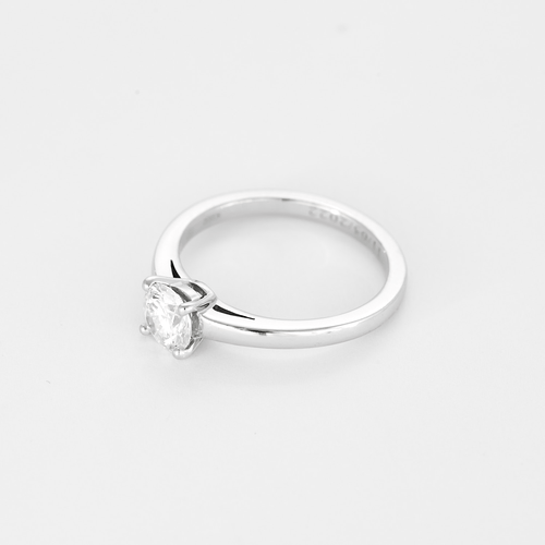 Bague 52,5 BULGARI - Bague Solitaire en platine et diamant 58 Facettes DV27071-1-525-6