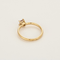 Bague jonc en or jaune et saphir rose de synthèse