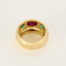 Bague 54 Bague jonc bombée en or jaune, rubis et émeraudes 58 Facettes DV2550-6-54-3