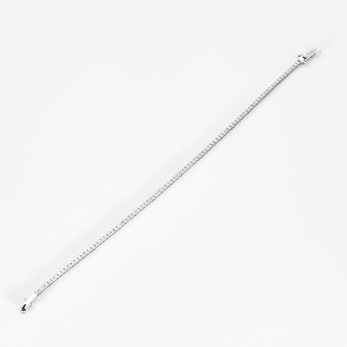 Bracelet Bracelet ligne en or gris et diamants 58 Facettes DV0315-17