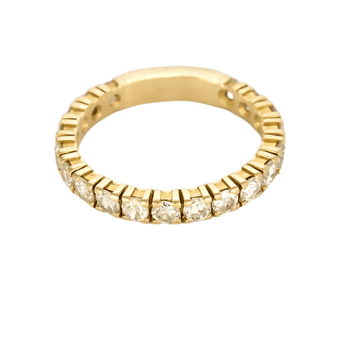 Bague 54,5 Alliance américaine en or jaune et diamants 58 Facettes DV26848-17-545-6