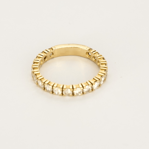 Bague 54,5 Alliance américaine en or jaune et diamants 58 Facettes DV26848-17-545-6