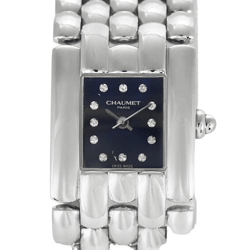 Montre CHAUMET - Khésis - Montre de dame en acier à boitier carré et mouvement quartz 58 Facettes DV26892-1