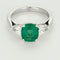 Bague 53.5 Bague en or blanc, émeraude et diamants 58 Facettes DV25209-1