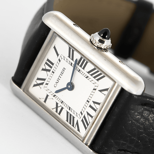Montre CARTIER - Tank - Montre en acier à boitier rectangulaire et à mouvement quartz 58 Facettes DV26859-1