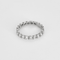 Bague 59 Alliance américaine en or blanc et diamants 58 Facettes DV27468-50-59-2