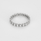 Bague 59 Alliance américaine en or blanc et diamants 58 Facettes DV27468-50-59-2