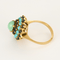 56,5 Bague en or jaune, saphir et turquoises 58 Facettes DV4800-5-565-4