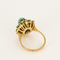 56,5 Bague en or jaune, saphir et turquoises 58 Facettes DV4800-5-565-4