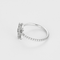Bague 51 Fine bague fleurs en or blanc et diamants 58 Facettes DV26414-1-51-2