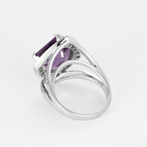 Bague 50 Mauboussin - Fou de toi - Bague en or blanc, améthyste et diamants 58 Facettes DV26848-4-50-2