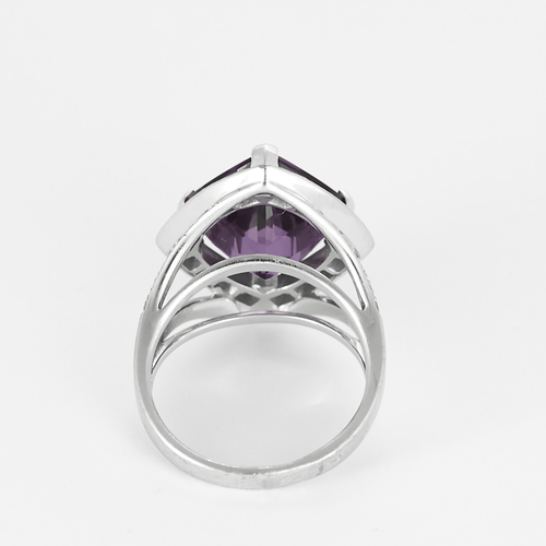 Bague 50 Mauboussin - Fou de toi - Bague en or blanc, améthyste et diamants 58 Facettes DV26848-4-50-2