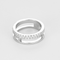 Bague 53,5 Bague jonc en or blanc et diamants 58 Facettes DV22785-1-535-5